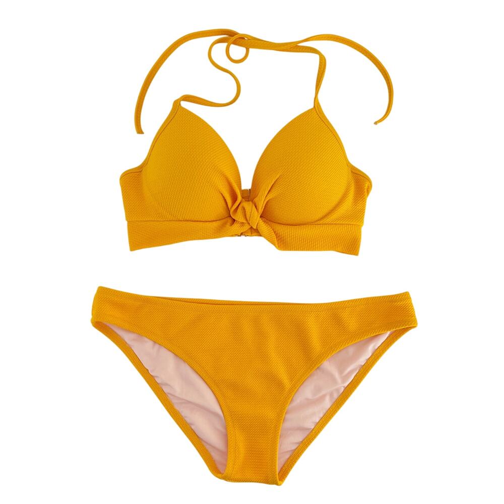 Shade & Shore golden yellow bikini 2 piece 36B Large